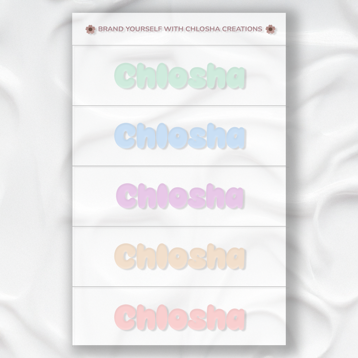 M3 Slim Name Pack - Soft Pastel