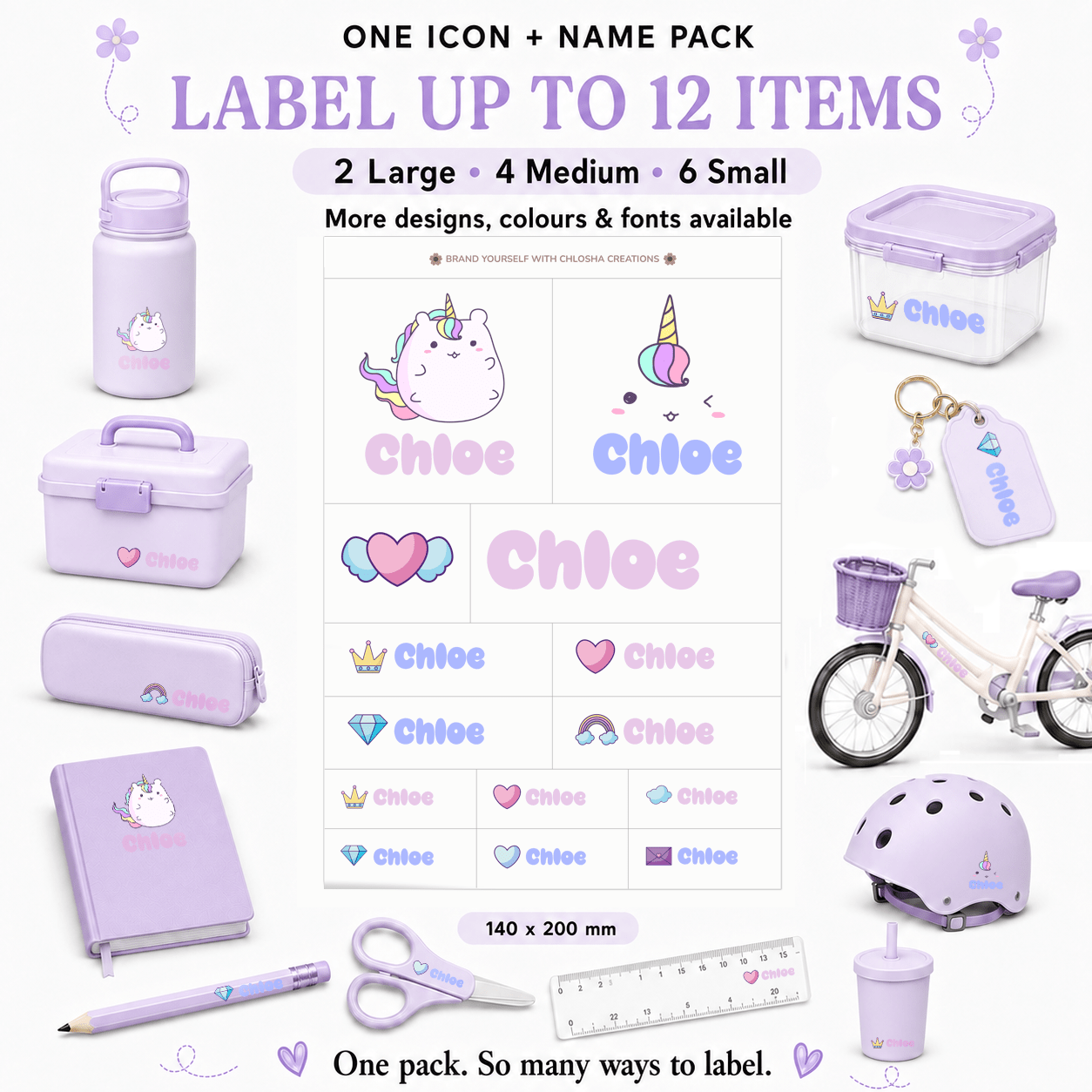 {product_title} – Personalised labels NZ | Chlosha Creations